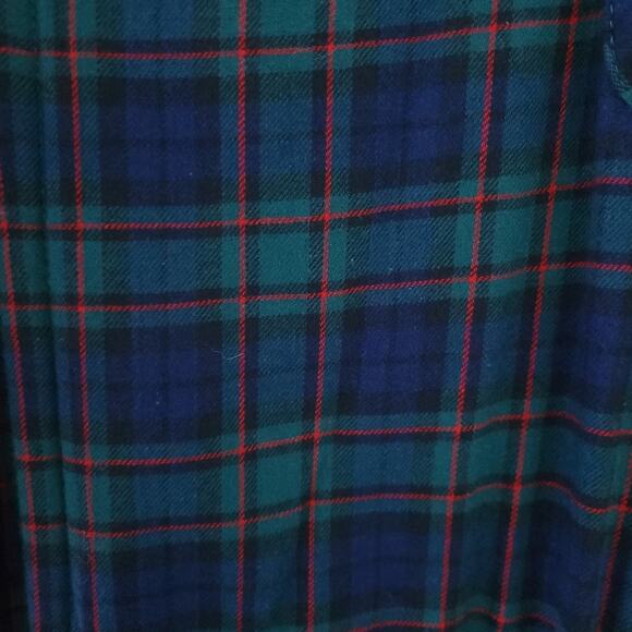 Vintage Victoria's Secret Country Cottons Tartan Plaid Robe Small Green Red Blue - Picture 5 of 6
